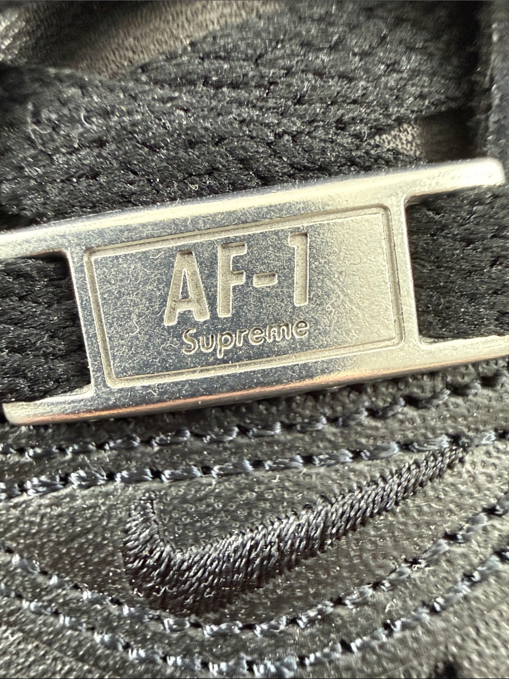 Supreme x Nike Air Force 1 Low Black Sneakers - Picture 4 of 14